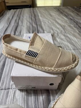 Canvas Espadrille Slip-On Shoe - Beige